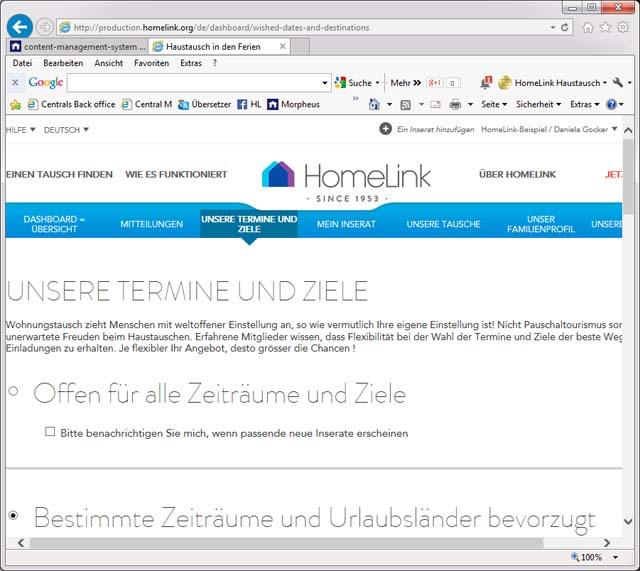 HomeLink Haustausch Funktionen